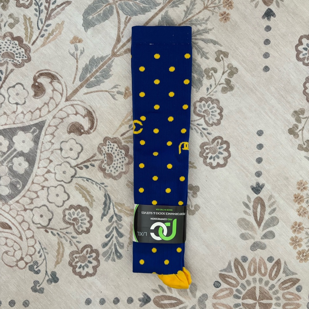 Blue and Yellow Compression Socks (Boston)